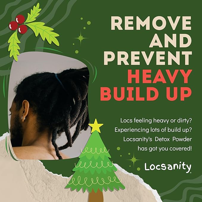 Locsanity Dreadlock Hair Scalp Detox - Deep Clean Dreadlock Powder, Cleansing Conditioner - Natural Hair Cleanser for Build Up - ACV Alternative, Loc Care and Maintenance Products