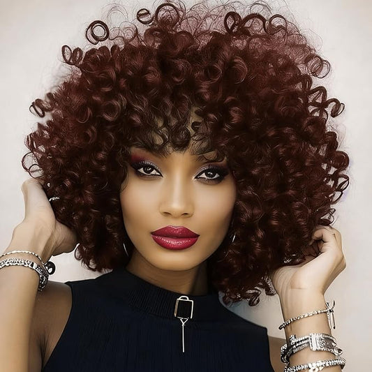 99J Short Jamaican Bounce Crochet Hair 3 Packs 2X Ringlet Wand Curl Crochet Hair 8 Inch Curly Crochet Hair Extensions Burgundy Curly Crochet Braiding Hair 100 Roots