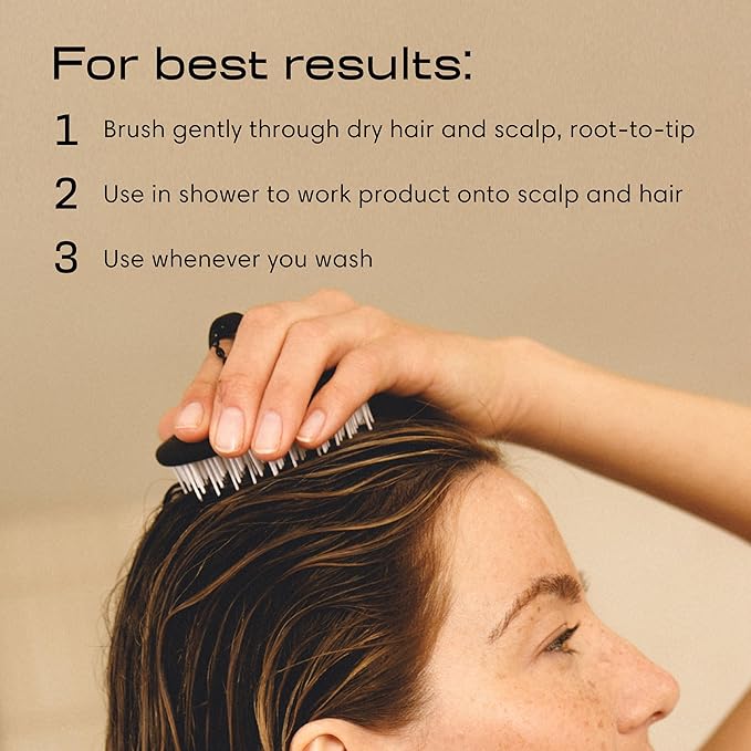 Jupiter Scalp Exfoliator - Scalp Massager Tool for Wet & Dry Hair - Ergonomic Detangler Brush - Dandruff Comb & Scrub to Remove Dandruff & Buildup and Support Circulation - 2 Pack, Black