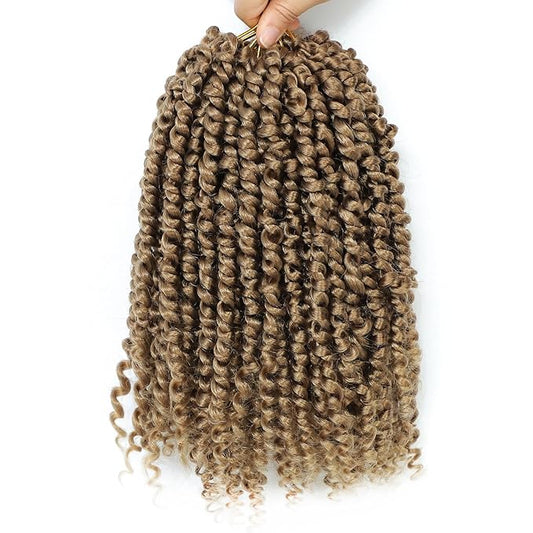Passion Twist Crochet Hair 12Inch Passion Twist Hair 8 Packs Pre-Twisted Passion Twist Crochet Hair for Black Women Soft Passion Twist Curly Crochet Hair 12"(Pack of 8) 27#