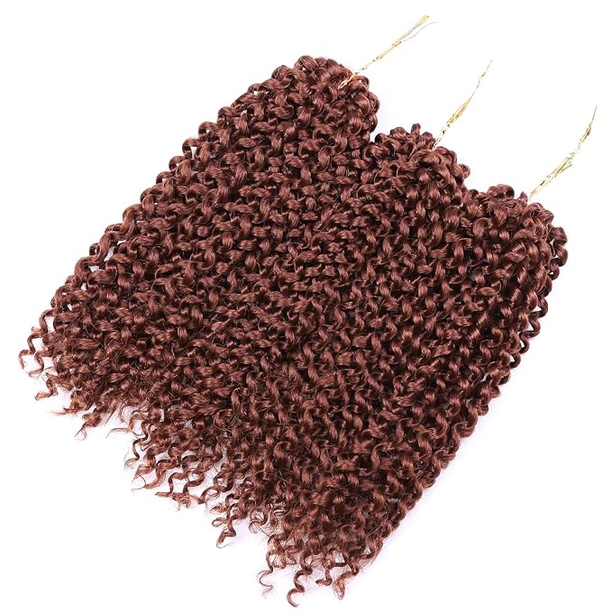 Lady Miranda Pure Color Afro kinky Curly Braiding Hair Extensions Jerry Curl Crochet Hair 3X Braid Hair 11" Short Synthetic Hair Styles (350#)