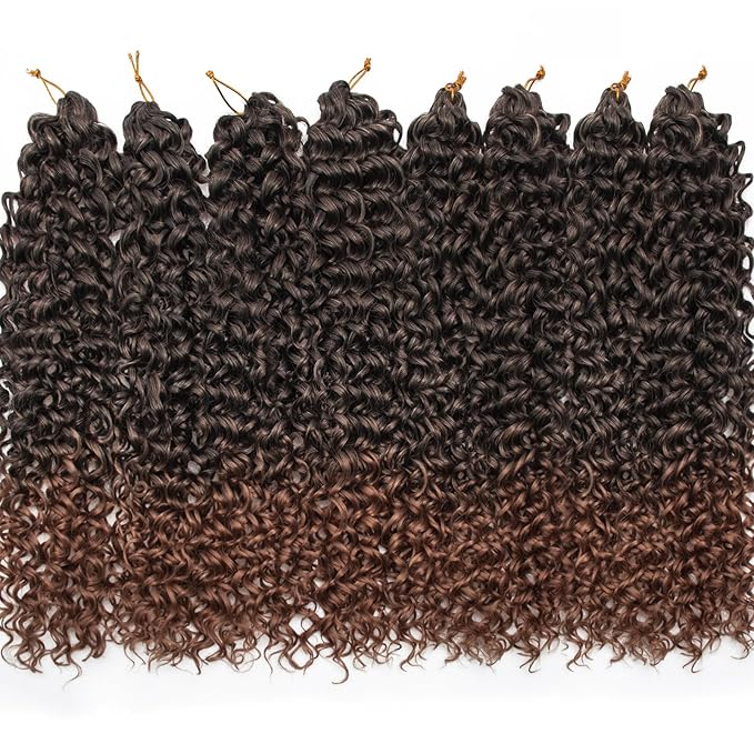 YXCHERISHAIR Curly Crochet Hair GoGo Curl Crochet hair for Women Deep Wave Braiding hair,Synthetic Bohemian Crochet Braid Water Wave Crochet hair Extensions(8Packs, 28Inch,1B/30)