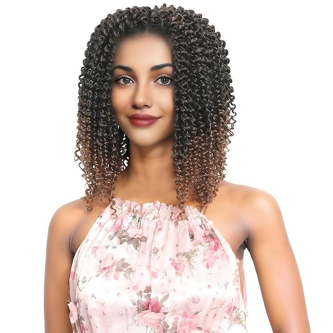 RIHANNAHAIR 7 Packs Passion Twist Hair 12 Inch Pre Looped Water Wave Crochet Hair Spring Twist Bohemian Braids for Black Women