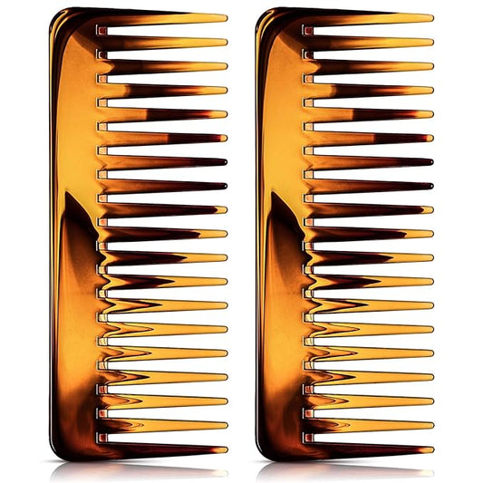 Patelai Wide Tooth Comb Large Hair Detangling Comb for Curly, Wet Dry Hair, No Handle Detangler Accessories(Brown)