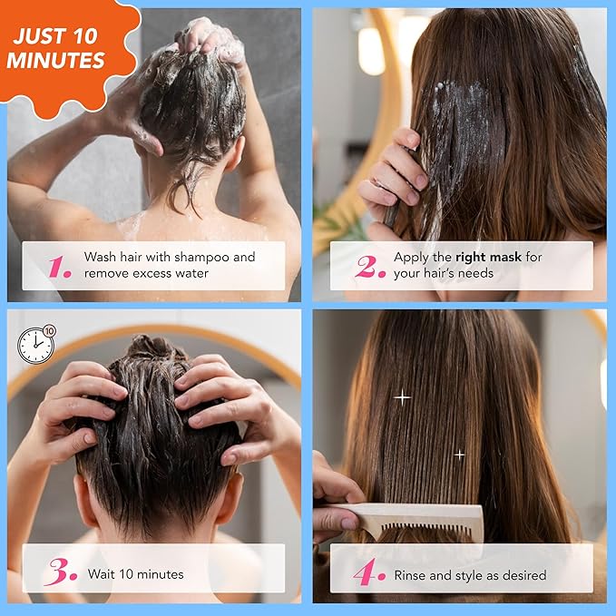 CRONOGRAMA CAPILAR, 3-SECOND HAIR FIX, Hair Mask for Damaged Hair, Deep Conditioning Hair Mask, Tratamiento para Cabello Seco y Maltratado, Deep Conditioner for Dry Damaged Hair, Frizz-Free