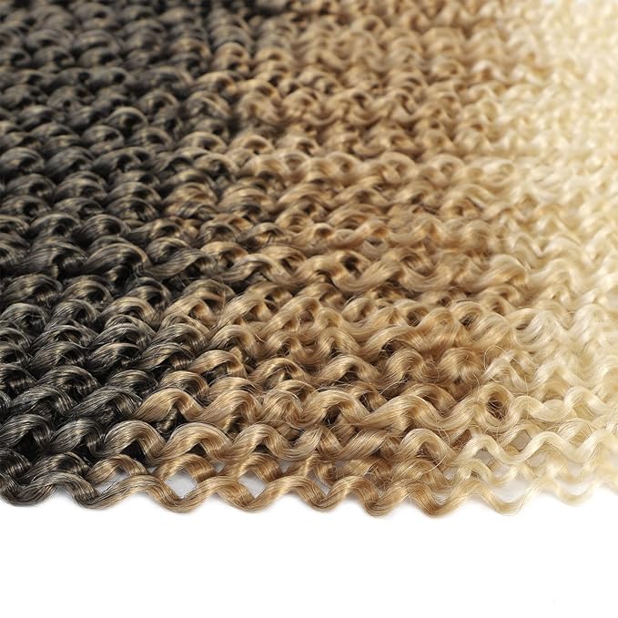 Ombre Passion Twist Hair 24 Inch 8 Packs Passion Twist Crochet Hair For Women Curly Braiding Hair Long Spring Twist Hair Synthetic Hair Extension (24 Inch (Pack of 8), 1B/27/613)