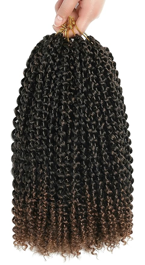FUTAI Passion Twist Hair 7 Packs 12 Inch Pre Looped Water Wave Crochet Hair Bohemian Braids for Black Women