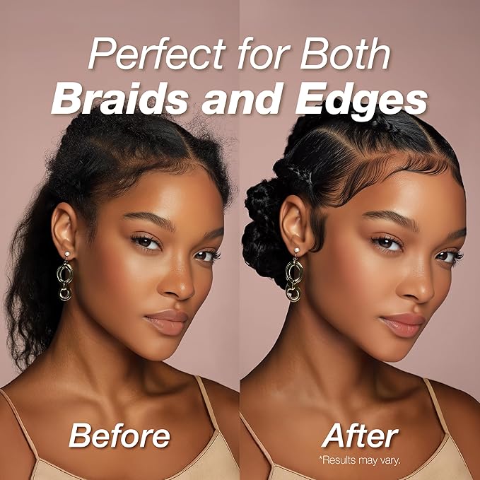 Edge Lux Orange Edge Control Gel with Castor Oil, Keratin, Biotin, and Olive Oil - 48 Hour Maximum Hold, Non-Flaking, Non-Greasy, Scented, Conditioning Styling Gel for All Hair Types, 1 Ounce