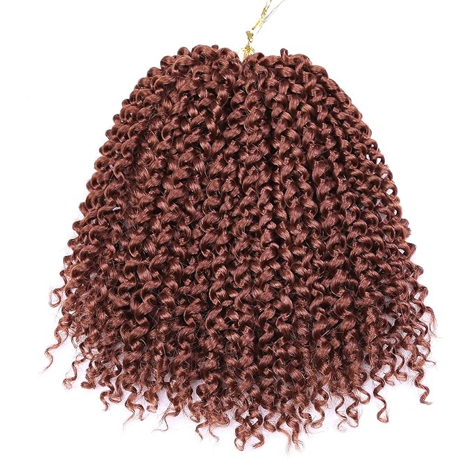 Lady Miranda Pure Color Afro kinky Curly Braiding Hair Extensions Jerry Curl Crochet Hair 3X Braid Hair 11" Short Synthetic Hair Styles (350#)