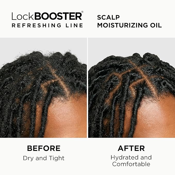 Style Factor LockBOOSTER Scalp Moisturizing Oil – Lightweight Hydration with Peppermint & Tea Tree Oil for revitalizing Braids, Locs & Twists – Soothes, Nourishes and Supports Scalp Care – 4 oz