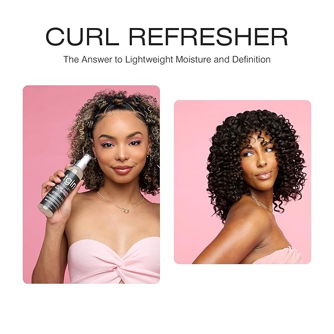 tgin Rose Water Curl Refresher – Curl Spray for Curly, Coily, and Wavy Hair – tgin Hair Products Enhances Shine, Reduces Frizz, and Moisturizes Dry Curls & Scalp – Acai Berry & Rose Water – 8 Fl Oz