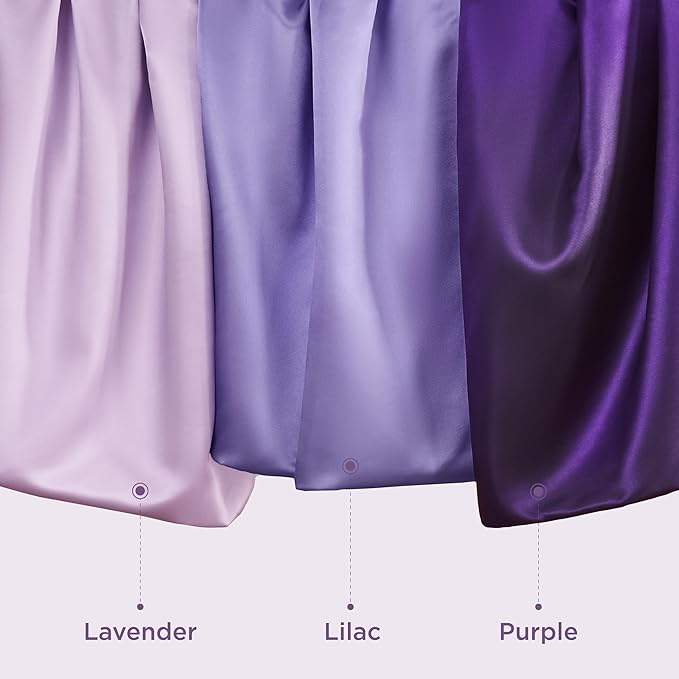 Bedsure King Size Satin Pillowcase Set of 2 - Lavender Silky Pillow Cases for Hair and Skin with Envelope Closure, Similar to Silk Pillow Cases, Gifts for Women Men, 20x36 Inches, 2pcs