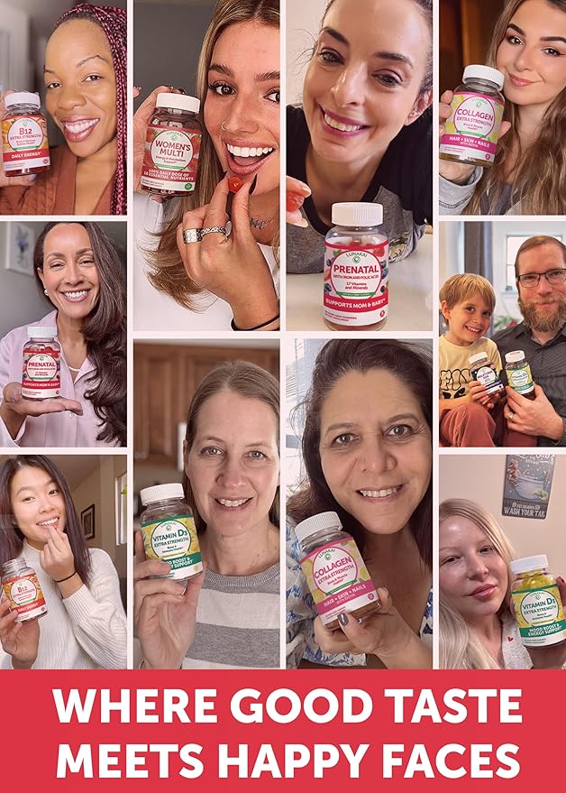 Lunakai USA Made Biotin Gummies 5000mcg with Vitamin C & E - Delicious Hair Skin Nails Vitamins for Women, Non-GMO, Hair Growth Supplement - 3 Pack