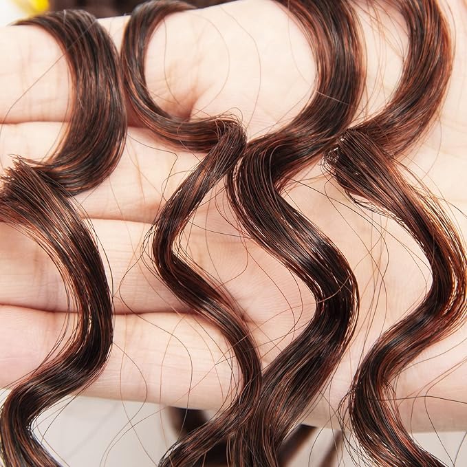 YXCHERISHAIR 8 Packs Curly Crochet Hair GoGo Curl Crochet hair for Black Women Deep Wave Braiding hair,Synthetic Bohemian Crochet Braid Water Wave Crochet hair Extensions (1B/350, 24inch)