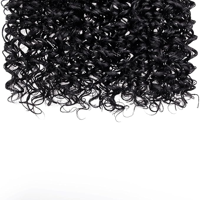 YXCHERISHAIR Curly Crochet Hair GoGo Curl Crochet hair for Women Natural Black Deep Wave Braiding hair,Synthetic Bohemian Crochet Braid Water Wave Crochet hair Extensions(8Packs, 28Inch)