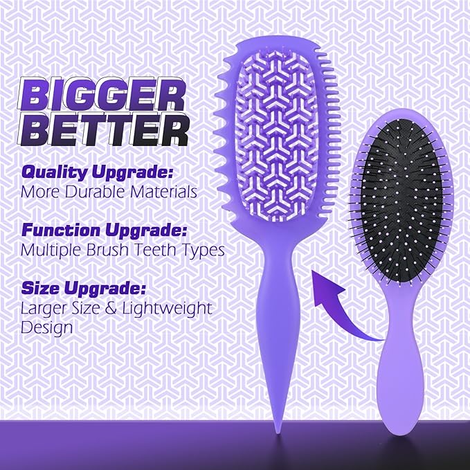 Candy Brush Curl Defining Vented Hair Brush for Effortlessly Detangling Shaping and Styling, Airflow Brush with EdgeLift for All Wet or Dry Hair Types for Women and Girl, Reduce Pulling and Frizzing