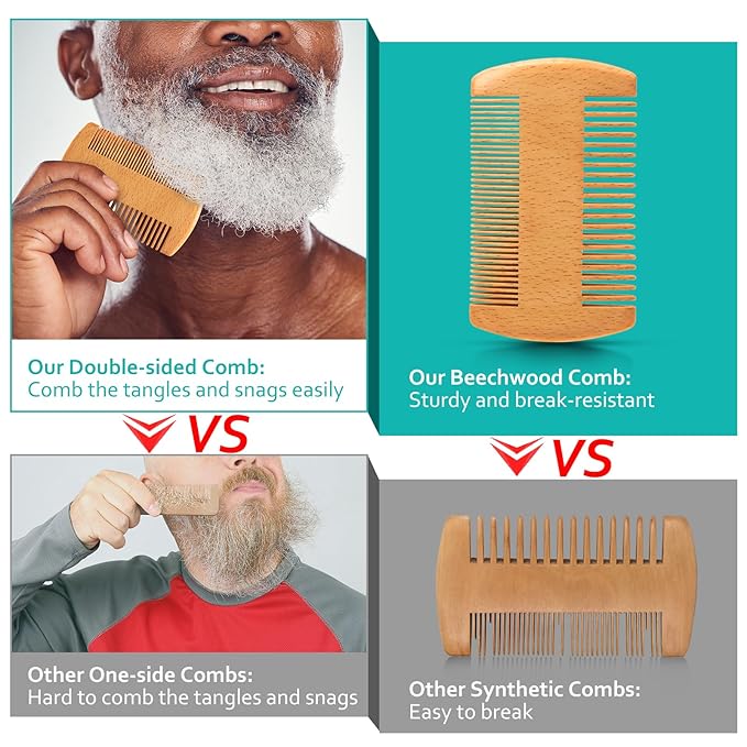 Gifts for Dad, Beard Kit & Keychain - Practical & Thoughtful Combo, Birthday/Christmas Gifts for Dad/Stepdad/Father/Daddy, Men's Self-care Set & Constant Keepsake, Dad Gifts from Kids Son Daughter