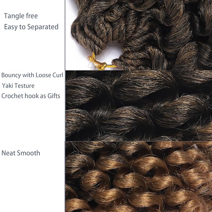 3 Packs 2X Ringlet Wand Curl Jamaican Bounce Crochet Hair 8 inch Afro Curly Crochet Hair Extensions Crochet Braiding Hair 60 Strands