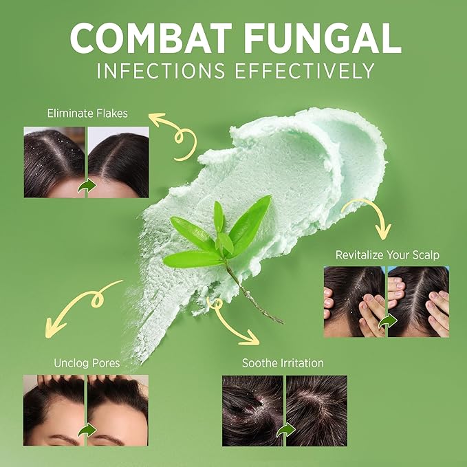 Roycederm Tea Tree Scalp Scrub – Pre-Shampoo Exfoliating Treatment for Dry, Flaky Scalp – Deep Cleansing, Refreshing & Balancing Formula for Healthy-Looking Hair