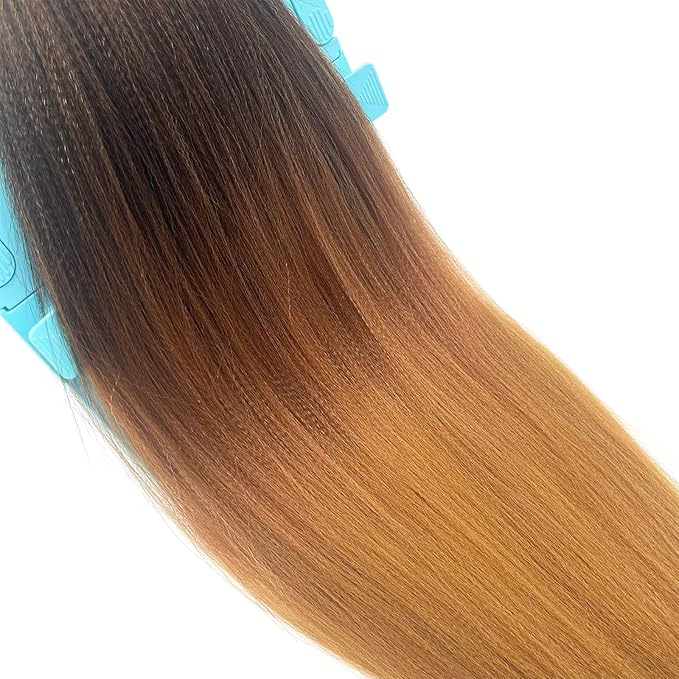 Ombre 1b/30/27 Braiding Hair Pre Stretched Kanekalo Braids Colored Hair Extensions for Braiding Hypoallergenic Knotless Pre-Stretched Braiding Hair 26 Inch Brown Ombre Braiding Hair