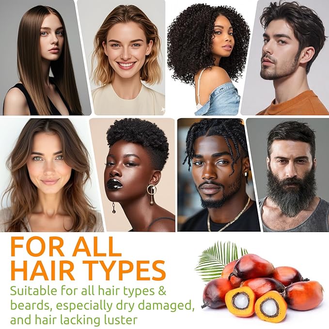 Hair Growth Oil with 100% Pure Batana, Castor, Rosemary & Pumpkin Seed Oils – Infused with Biotin, Keratin & Vitamin E – Strengthening & Thickening Treatment for Healthy Hair – 4 FL OZ