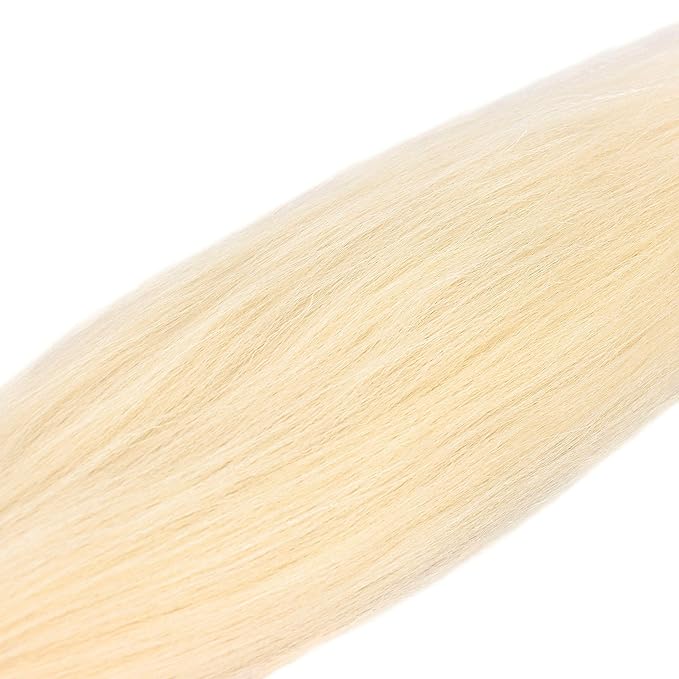 Blonde Braiding Hair Pre Stretched 20 Inch 8 Packs Braiding Hair Extensions for Crochet Box Braids Twists Locs Hair Itch Free Soft Yaki Texture Hot Water Setting (20inch,#613)