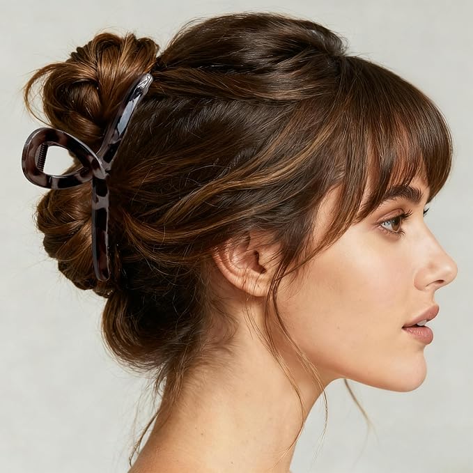 6 Pieces Hair Claw Clips for Women, Tortoise Shell Hair Claw Clip Strong Hold Non-slip Jaw Clips for Women