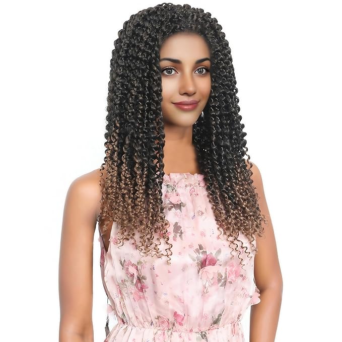 RIHANNAHAIR 7 Packs Passion Twist Hair 18 Inch Pre Looped Water Wave Crochet Hair Spring Twist Bohemian Braids for Black Women