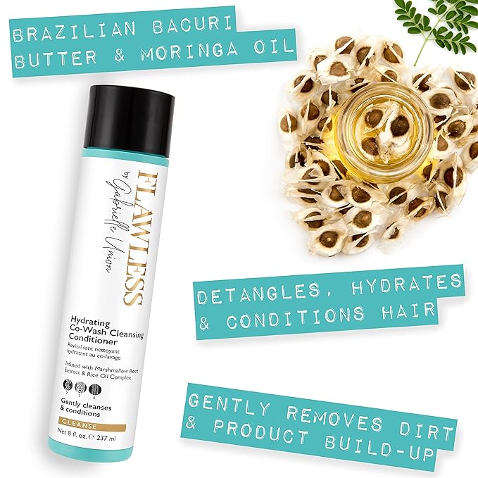 Flawless by Gabrielle Union - Hydrating Co-Wash Cleansing Hair Conditioner, 8 OZ