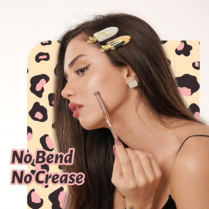 8 Pcs No bend Hair Clips No Crease Makeup Hair Clip Duckbill Clip No Dent Creaseless Alligator Hair Barrettes for Salon Hairstyle Women Girls Makeup Accessories Cellulose Acetate (PinkWhite)