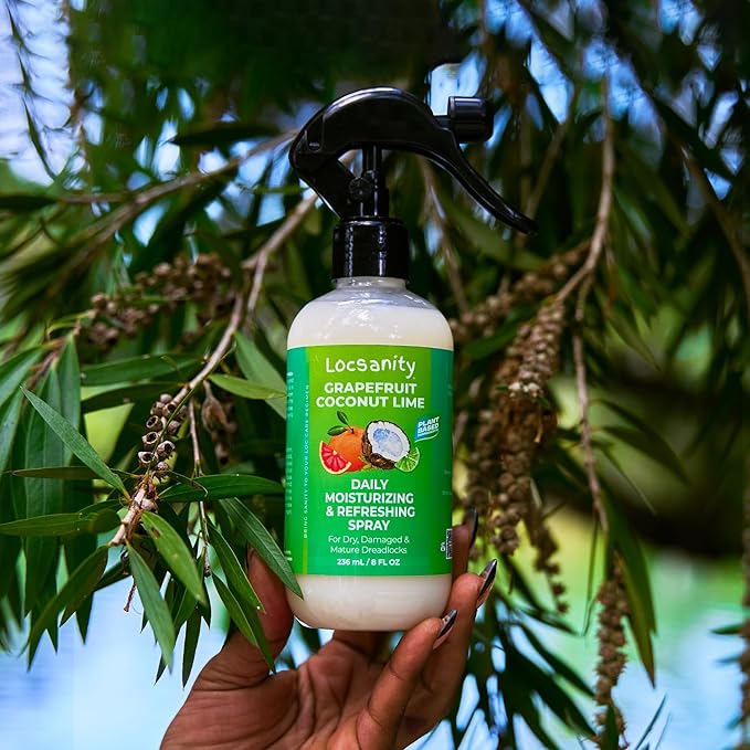 Locsanity Grapefruit Coconut & Lime Daily Moisturizing Spray Fine Mist - 8 fl oz: Hydrating Mist for Locs, Hair Growth, and Daily Moisturizing Refreshing Spray for Dreads & Braids