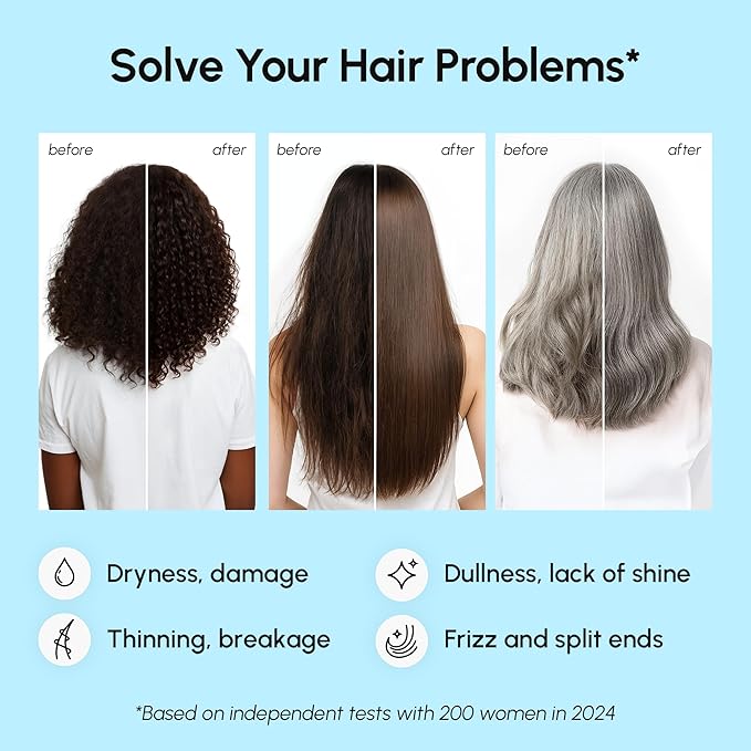 MAREE Hair Oil for Frizzy - Hair Vitamins Keratin Styling Capsules with Jojoba & Argan Oil - Anti Frizz Serum for Women Heat Protectant - Frizzy, Damaged, Dry & Curly - Gotas & Aceite Para el Cabello