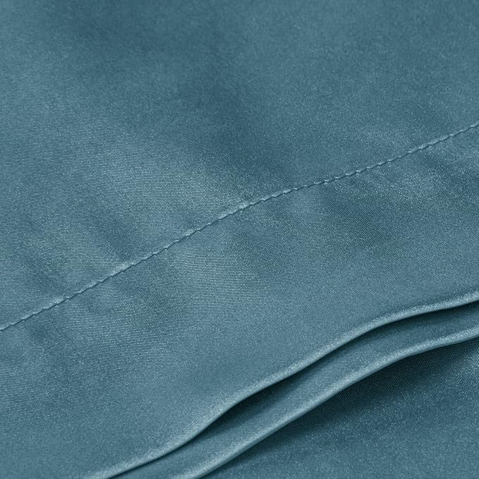 BEDELITE Satin Body Pillow Cover, Super Soft and Cooling Body Pillow Pillowcase for Hair and Skin, Breathable Silky Full Long Pillowcase Cover(20"x54", Bluesteel)