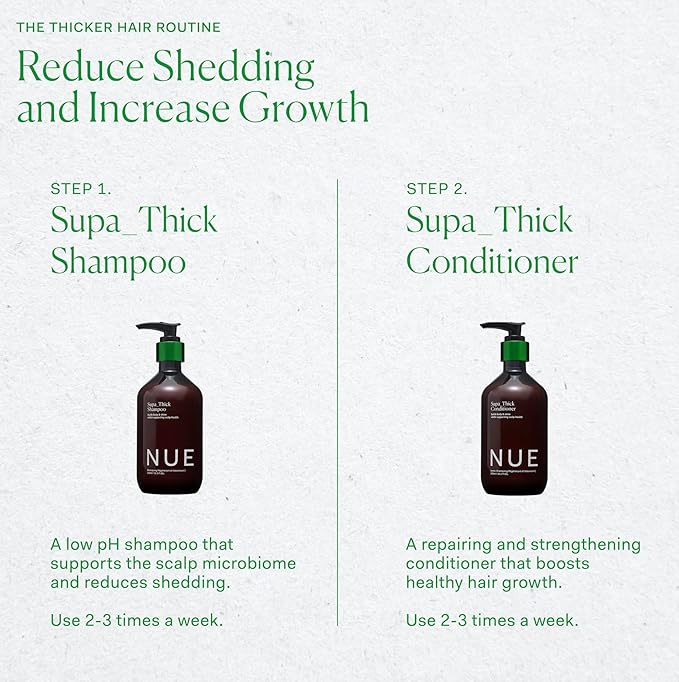 The Nue Co. SUPA THICK SHAMPOO, Supports Hair Growth and Scalp Health, Hydrating, For All Hair Types, Vegan, 8.45 fl oz