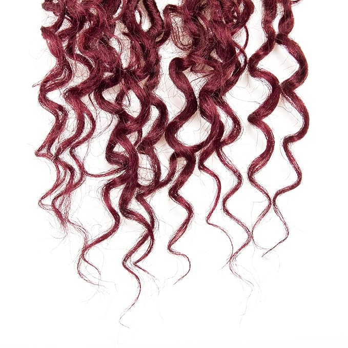 Goddess Locs Crochet Hair 22Inch Crochet Locs,6Packs Boho FauxLocs With Curly Ends River Hippie Bohemian Loc Crochet Braids for Black Women (1B/99J/530, 22inch)