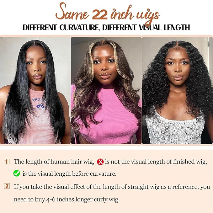 13x4 Deep Wave Lace Front Wigs Human Hair 180 Density Short Curly Wigs for Women Gluless Wigs Human Hair Pre Plucked Bleached Knots With Baby Hair Natural Hairline (18 Inch)