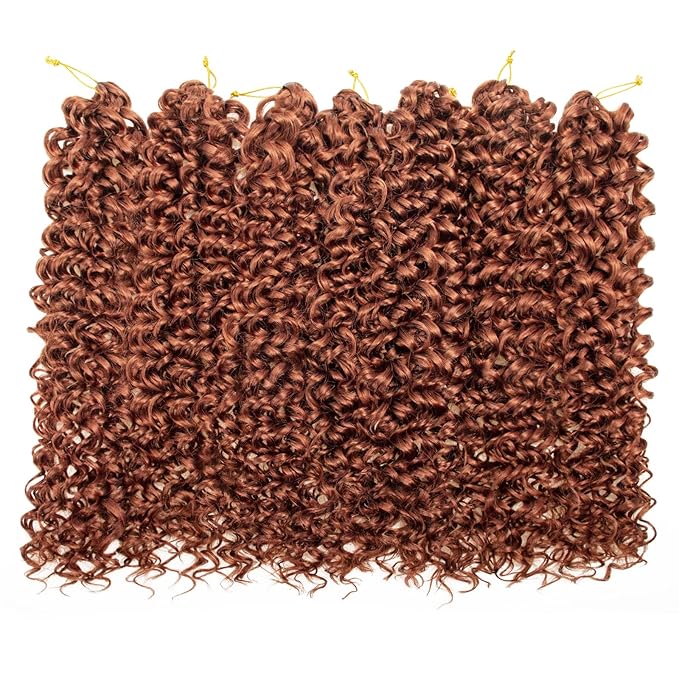 YXCHERISHAIR 8 Packs Curly Crochet Hair GoGo Curl Crochet hair for Black Women Deep Wave Braiding hair,Synthetic Bohemian Crochet Braid Water Wave Crochet hair Extensions (350, 24inch)