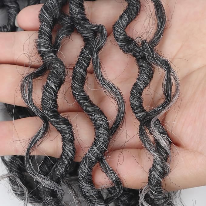 Goddess Locs Crochet Hair,8 Inch 9 Packs Faux Locs Synthetic Crochet Hair for Black Women, Boho Style Pre looped crochet with Curly Ends