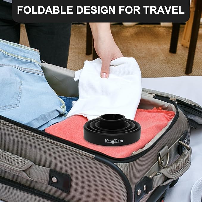 KingKam Collapsible Hair Dryer Diffuser - Travel and Easy Storage - Diffuser Attachment Fit Most Hair Dryers with Nozzle Diameter D-1.575Inch to 1.968 Inch (4-5cm) - Black