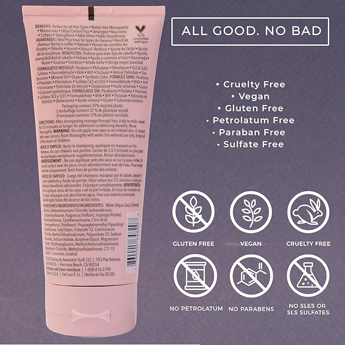 DAILY DOSE Deep Conditioner Hair Mask/Masque - Treatment for Dry, Damaged & Colored Treated Hair - Paraben Free, Phthalates Free, Vegan & Cruelty Free - for All Hair Types