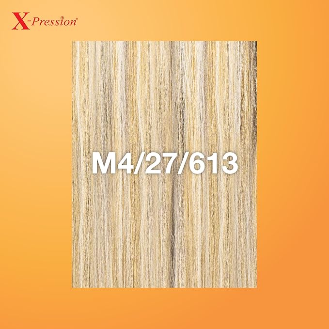 Sensationnel X-pression prestretched braiding hair - 3x braid 58 inch all kanekalon flame retardant synthetic braid for box braids and twists (1 pack, M4/27/613)