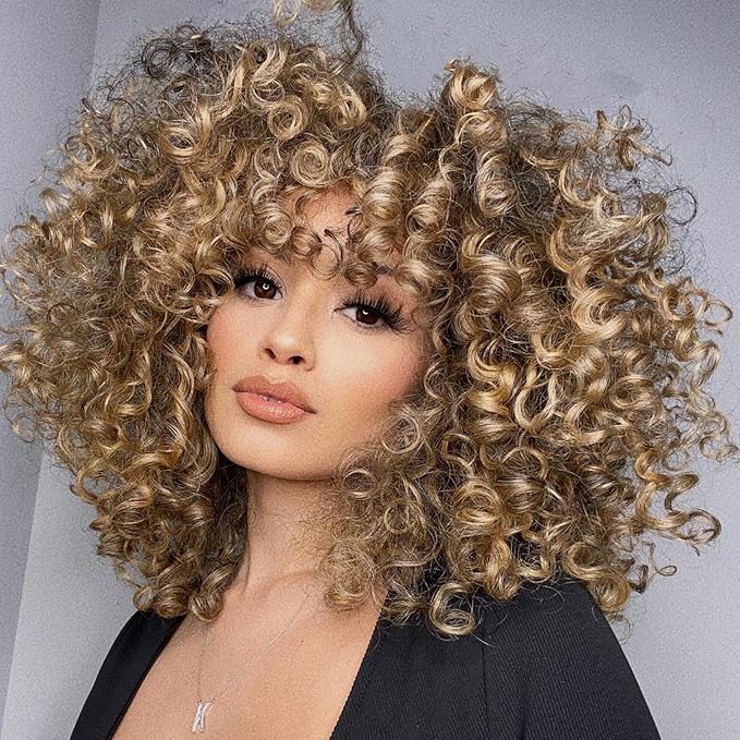 7 Packs GoGo Curl Crochet Hair 10 Inch Short Curly Crochet Hair for Women Deep Wave Beach Curl Crochet Braids Synthetic Braiding Hair Extensions(10 Inch, T33/27)