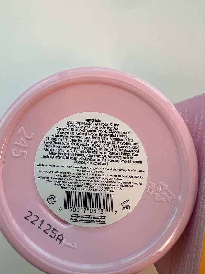 Rizos Curls Vitamin C Hair Repair Mask, Deeply Moisturizes & Hydrates, Softens & Minimize Frizz while Adding Shine, For Dry Damaged Hair, Infused with Shea Butter, 10 oz