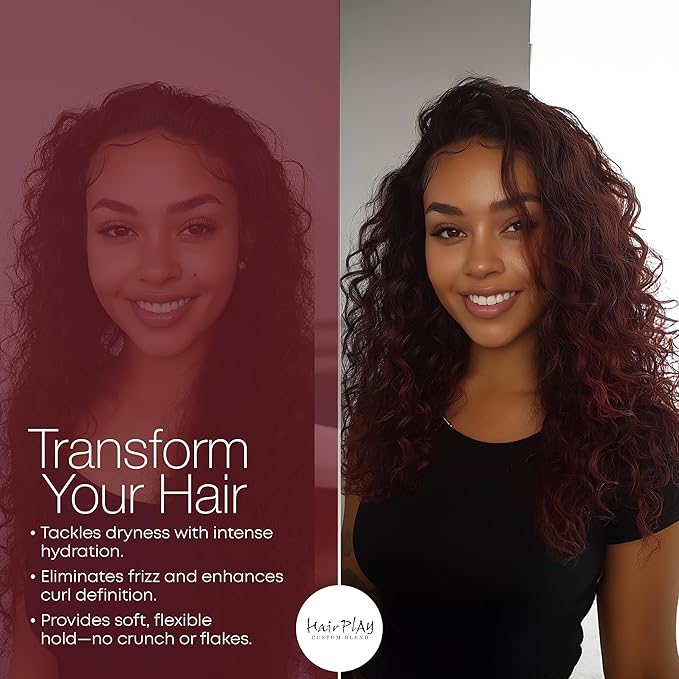 HairPlay Set #2 Hair Foam Mousse - Medium Hold Styling Foam for Frizz Control - Hair Mousse for Curls - Curl Defining Moistiurizing Mousse for Wavy Hair - 2 Fl Oz