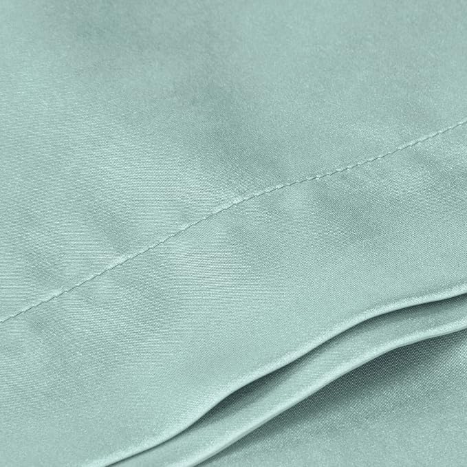 BEDELITE Satin Body Pillow Cover, Super Soft and Cooling Body Pillow Pillowcase for Hair and Skin, Breathable Silky Full Long Pillowcase Cover(20"x54", Haze Blue)