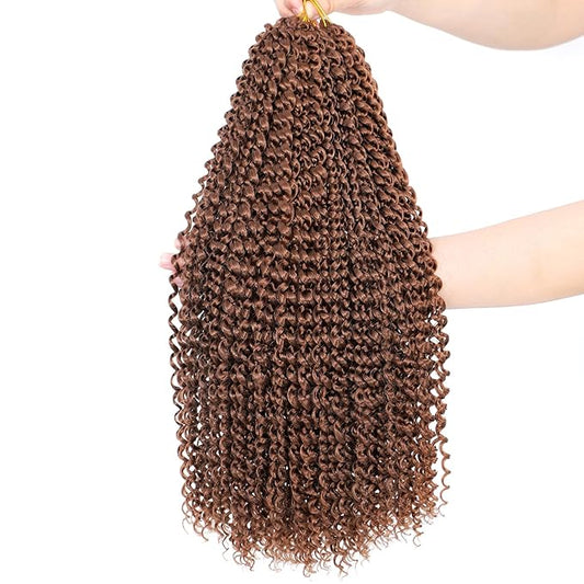 Dansama 7 Packs Passion Twist Hair Water Wave Braiding Hair for Butterfly Style Crochet Braids Bohemian Hair Extensions (24inch (Pack of 7), #30)