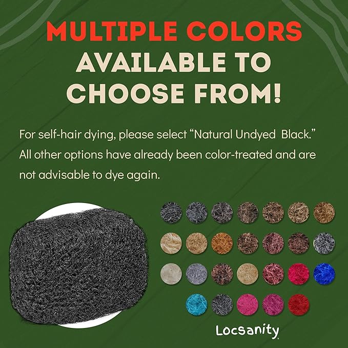 Locsanity Afro Kinky 100% Bulk Natural Human Hair - Braiding Hair for Dreadlocks, Loc Repair, Dreadlock Extensions, Twists, Braids - 8 Inches Long, 1 Oz #1