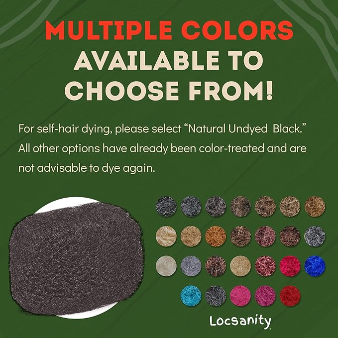 Locsanity Afro Kinky 100% Bulk Natural Human Hair - Braiding Hair for Dreadlocks, Loc Repair, Dreadlock Extensions, Twists, Braids - 8 Inches Long, 1 Oz #2