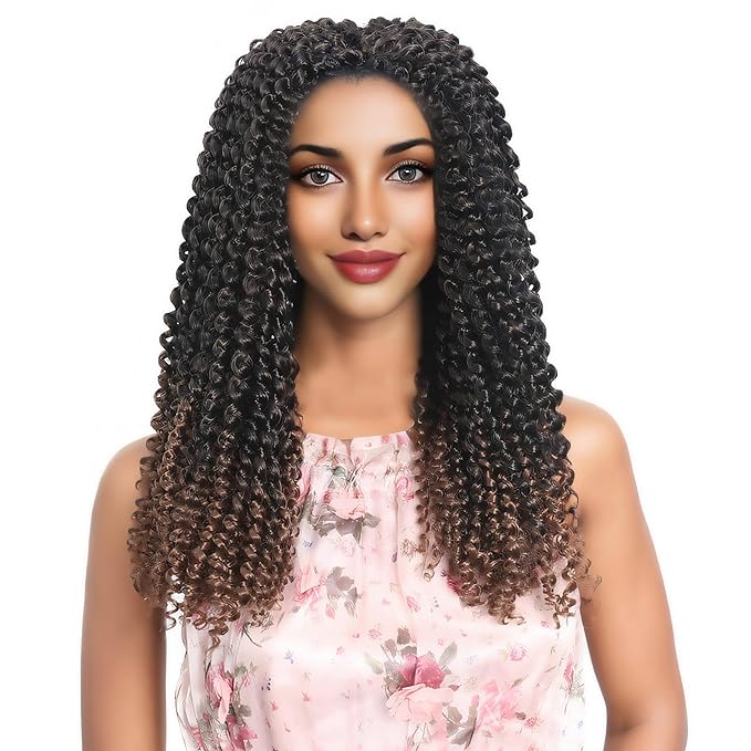 RIHANNAHAIR 7 Packs Passion Twist Hair 18 Inch Pre Looped Water Wave Crochet Hair Spring Twist Bohemian Braids for Black Women