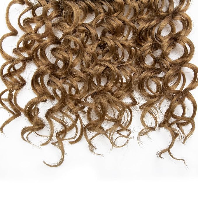 YXCHERISHAIR 8 Packs Curly Crochet Hair GoGo Curl Crochet hair for Black Women Deep Wave Braiding hair,Synthetic Bohemian Crochet Braid Water Wave Crochet hair Extensions (1B/27, 24inch)